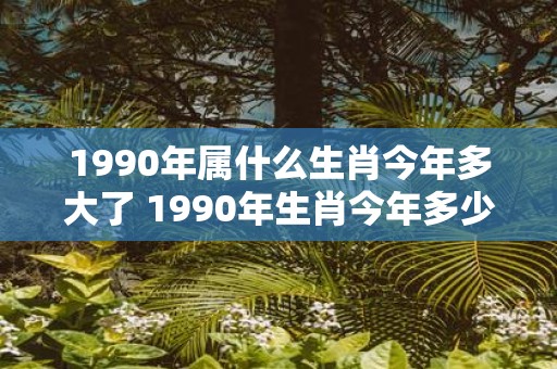 1990年属什么生肖今年多大了 1990年生肖今年多少岁
