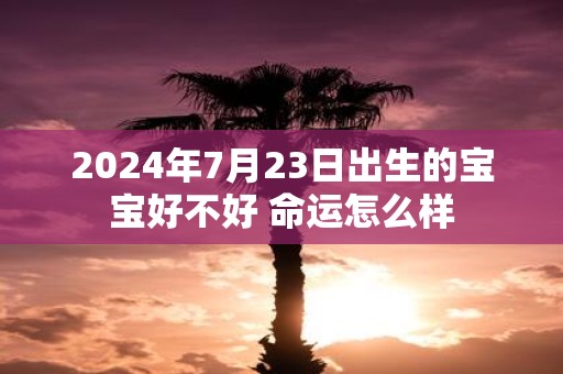 2025年7月23日出生的宝宝好不好 命运怎么样