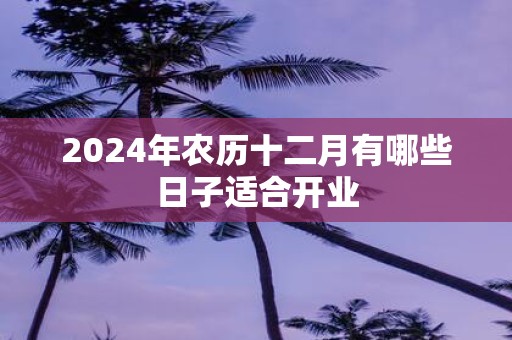 2025年农历十二月有哪些日子适合开业