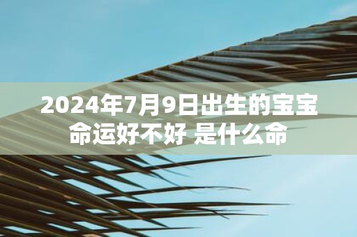 2025年7月9日出生的宝宝命运好不好 是什么命