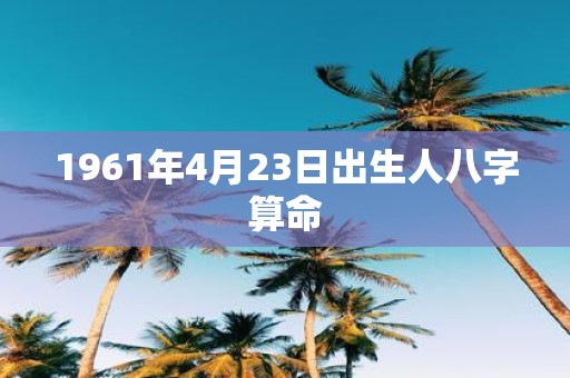 1961年4月23日出生人八字算命