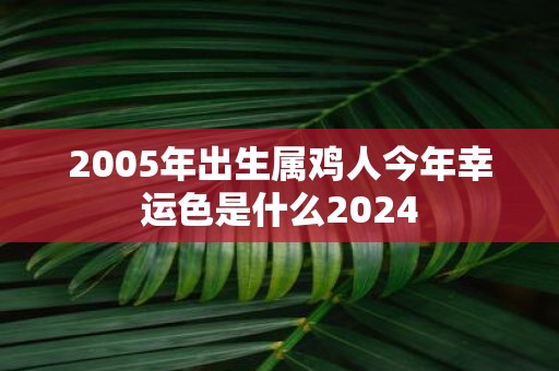 2005年出生属鸡人今年幸运色是什么2025