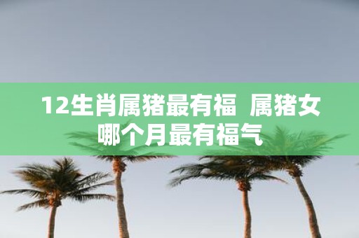 12生肖属猪最有福 属猪女哪个月最有福气