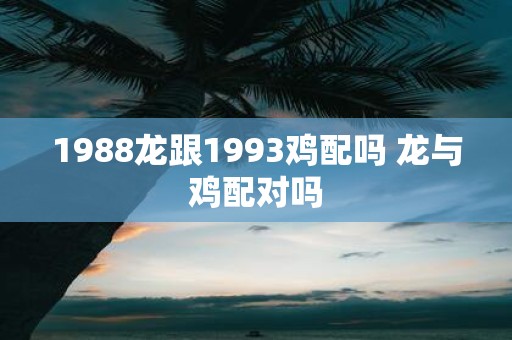 1988龙跟1993鸡配吗 龙与鸡配对吗