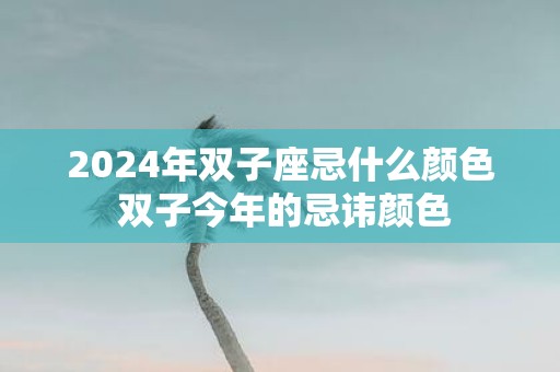 2025年双子座忌什么颜色 双子今年的忌讳颜色