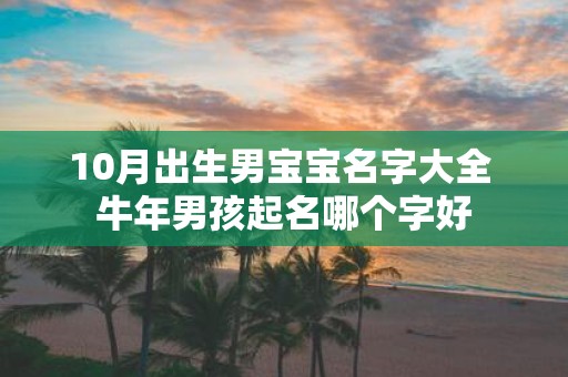 10月出生男宝宝名字大全 牛年男孩起名哪个字好