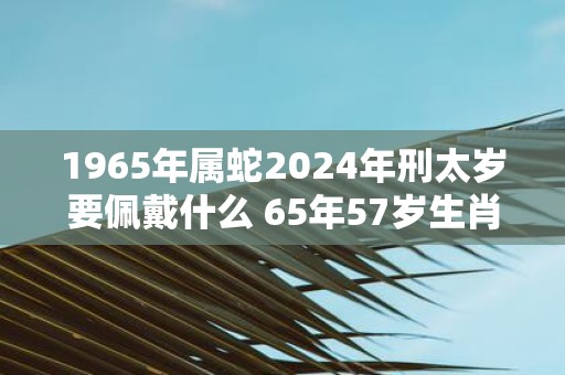1965年属蛇2025年刑太岁要佩戴什么 65年57岁生肖蛇犯太岁怎么化解
