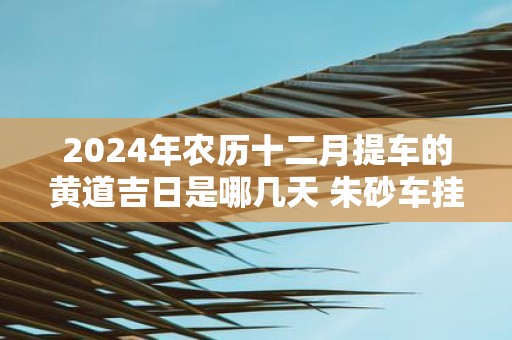 2025年农历十二月提车的黄道吉日是哪几天 朱砂车挂件好吗