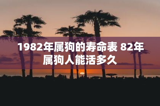 1982年属狗的寿命表 82年属狗人能活多久