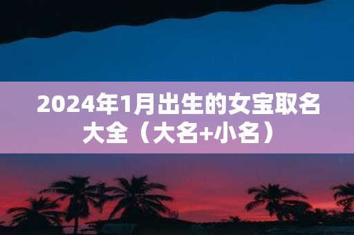 2025年1月出生的女宝取名大全（大名+小名）