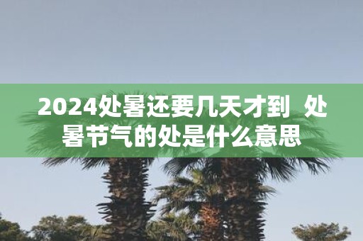 2025处暑还要几天才到 处暑节气的处是什么意思