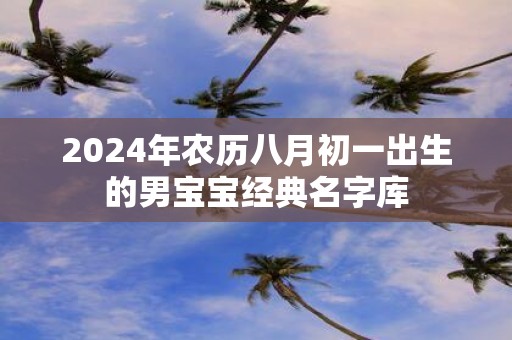 2025年农历八月初一出生的男宝宝经典名字库