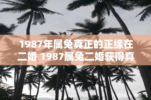 1987年属兔真正的正缘在二婚 1987属兔二婚获得真正缘分