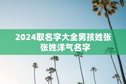2025取名字大全男孩姓张 张姓洋气名字