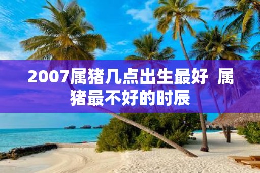 2007属猪几点出生最好 属猪最不好的时辰