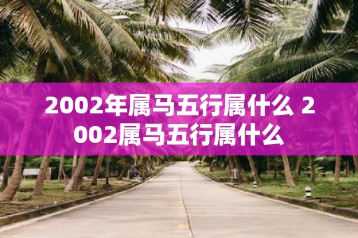 2002年属马五行属什么 2002属马五行属什么