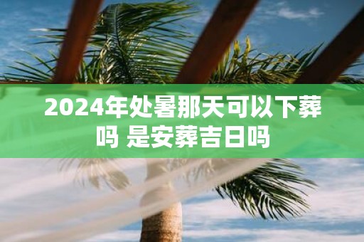 2025年处暑那天可以下葬吗 是安葬吉日吗