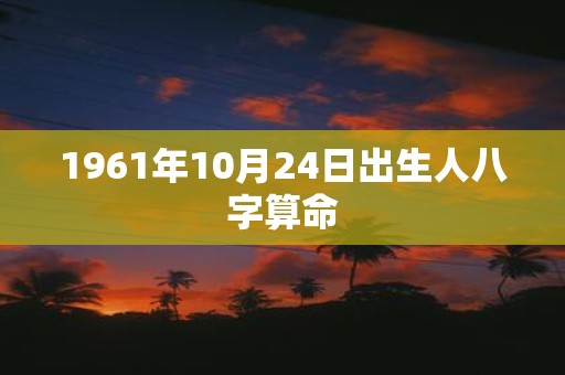 1961年10月24日出生人八字算命