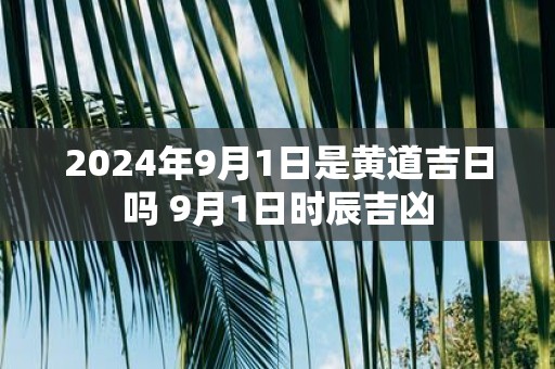 2025年9月1日是黄道吉日吗 9月1日时辰吉凶