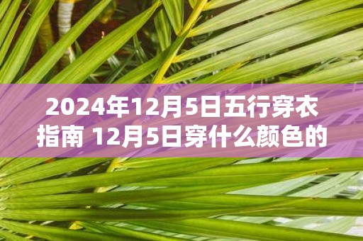 2025年12月5日五行穿衣指南 12月5日穿什么颜色的衣服