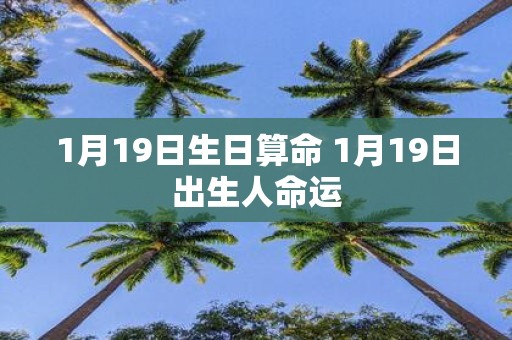 1月19日生日算命 1月19日出生人命运