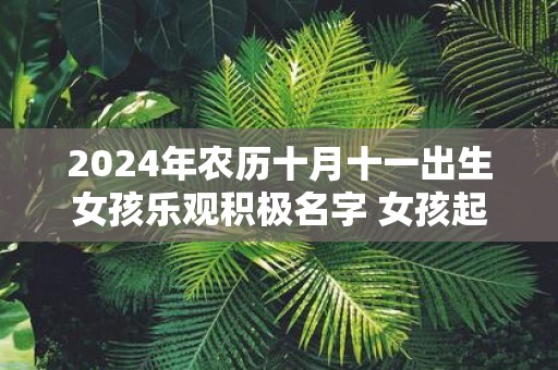 2025年农历十月十一出生女孩乐观积极名字 女孩起名常用字