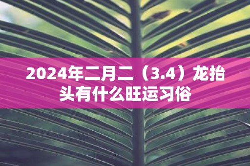 2025年二月二（3.4）龙抬头有什么旺运习俗