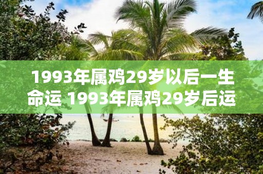 1993年属鸡29岁以后一生命运 1993年属鸡29岁后运势如何