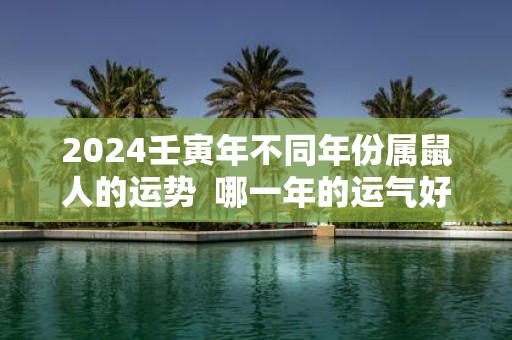 2025壬寅年不同年份属鼠人的运势 哪一年的运气好