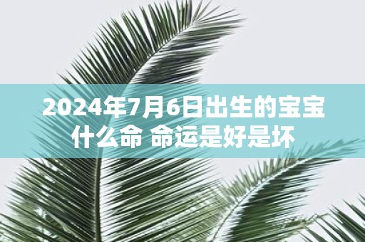 2025年7月6日出生的宝宝什么命 命运是好是坏