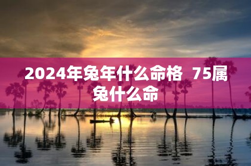 2025年蛇年什么命格 75属兔什么命