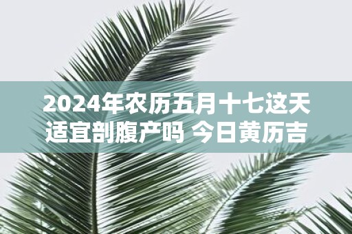 2025年农历五月十七这天适宜剖腹产吗 今日黄历吉凶查询