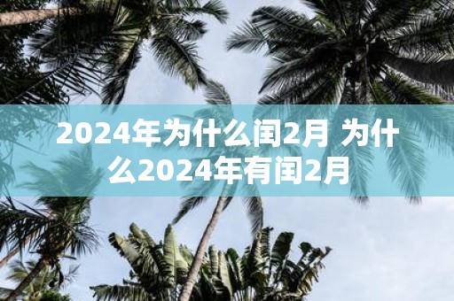 2025年为什么闰2月 为什么2025年有闰2月