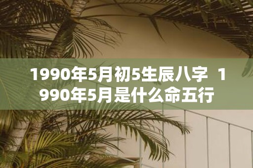 1990年5月初5生辰八字 1990年5月是什么命五行