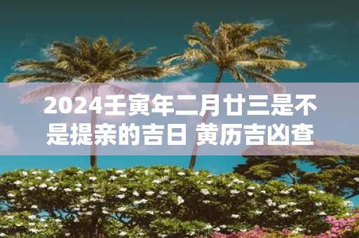 2025壬寅年二月廿三是不是提亲的吉日 黄历吉凶查询