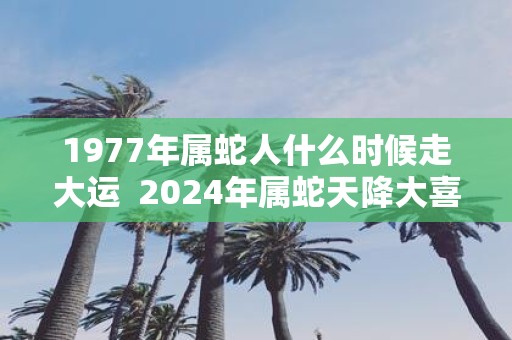 1977年属蛇人什么时候走大运 2025年属蛇天降大喜