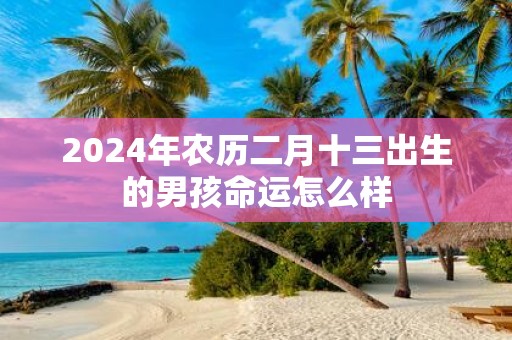 2025年农历二月十三出生的男孩命运怎么样