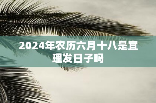 2025年农历六月十八是宜理发日子吗
