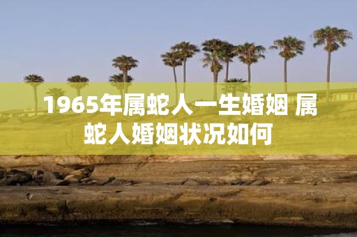 1965年属蛇人一生婚姻 属蛇人婚姻状况如何