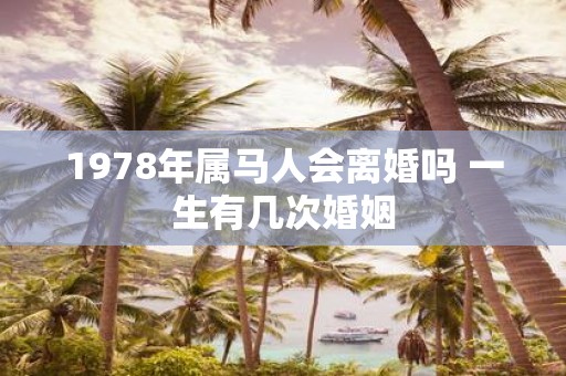 1978年属马人会离婚吗 一生有几次婚姻