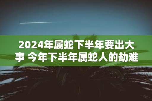 2025年属蛇下半年要出大事 今年下半年属蛇人的劫难