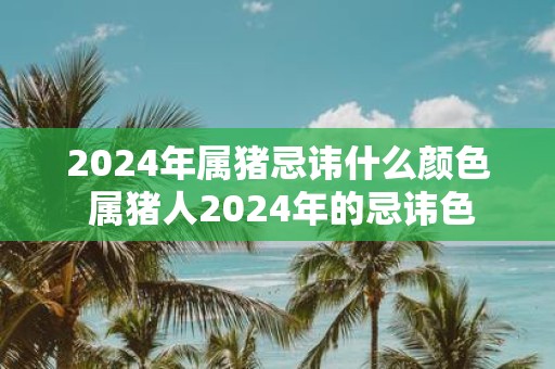 2025年属猪忌讳什么颜色 属猪人2025年的忌讳色