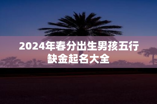 2025年春分出生男孩五行缺金起名大全
