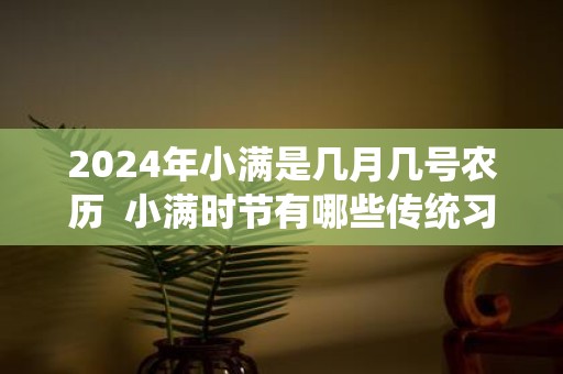 2025年小满是几月几号农历 小满时节有哪些传统习俗和活动