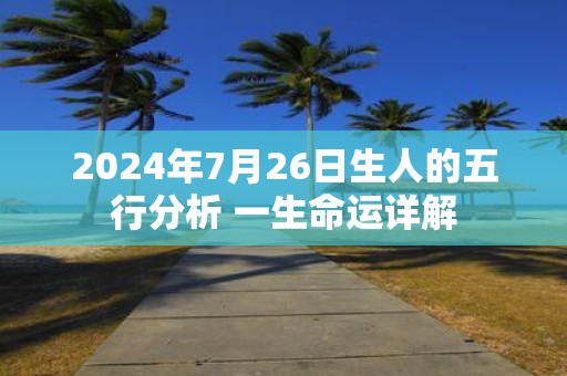 2025年7月26日生人的五行分析 一生命运详解