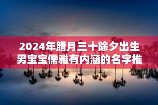 2025年腊月三十除夕出生男宝宝儒雅有内涵的名字推荐