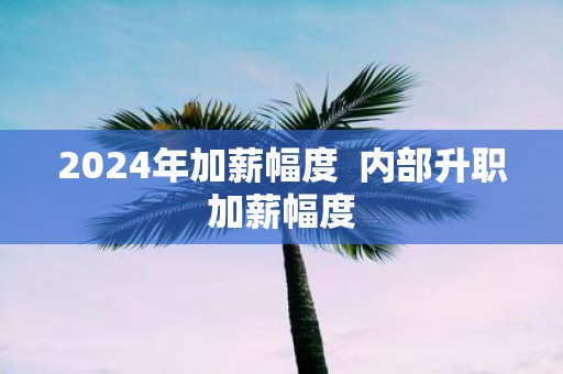 2025年加薪幅度 内部升职加薪幅度