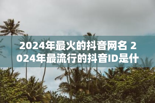 2025年最火的抖音网名 2025年最流行的抖音ID是什么