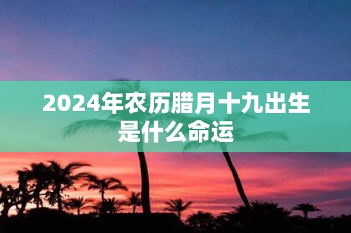 2025年农历腊月十九出生是什么命运