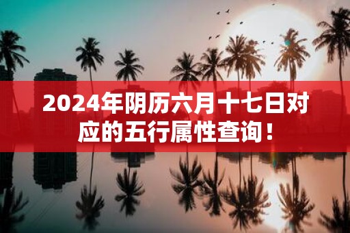 2025年阴历六月十七日对应的五行属性查询！